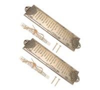 Cabilock Mezouza Religieuse Juive 132mm en Alliage Ancien Doré, Parchemin Sacré Inclus, Décoration Murale pour Porte D'entrée Et Maison, Lot De 2 Pièces Adaptée Aux Rituels Et Fêtes Juives