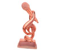 Cabilock Microphone Singing Award Trophy Resin Musical Notes Design Karaoke Prize for Adults and Competition Celebration