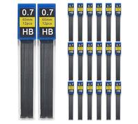 Cabilock Mines de Crayon Automatique 07 MM Hb 12 Recharges par Boîte 30 Boîtes Mines de Crayons Mécaniques à Dessin et Scolaires Recharge pour Écriture Croquis et Dessin Technique