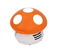 Cabilock Mini Aspirateur De Table Champignon sans Fil Portable Aspirateur De Poussière pour Bureau Cuisine Et Surfaces Fonctionnant avec Piles AA Non Incluses Couleur Orange