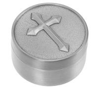 Cabilock Mini BoîTe À Bijoux en Alliage MéTallique avec Motif Croix Petite BoîTe De Rangement pour Bagues Et Boucles d'oreilles ÉTui Compact Et ÉLéGant pour Bijoux De Fille