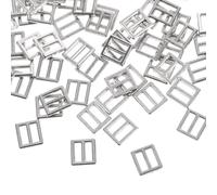 Cabilock Mini Boucle de Ceinture de Poupée 4 Mm en Métal Argenté, Lot de 100 Pièces, Attache à Trois Glissières pour Chaussures, Paquet à Dos et Vêtements de Poupée, Accessoire DIY