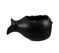 Cabilock Mini Ceramic Spitter Water Fountain with Open Top Planter for Indoor Outdoor Garden Aquarium Desk Decor