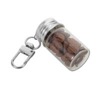 Cabilock Mini Glass Wishing Bottle Keychain Glass Vial Pendant Charm Portable for DIY Crafts and Romantic Decor