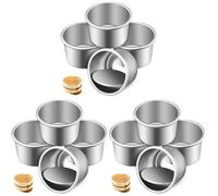 Cabilock Mini Moules À Gâteau Au Fromage : 12 Moules À Gâteau Ronds En Aluminium Avec Fond Amovible Pour Mini Cheesecakes Desserts Pizzas Et Quiches (5 1 Cm), 03120219WOW