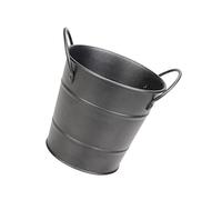 Cabilock Mini Seau à Glace en Métal Noir Portable Double Poignée Bac à Glace Compact pour Bar et Fêtes Accessoire Multifonction la Cuisine et Buffet pour Usage Professionnel et Maison