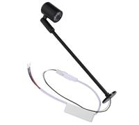 Cabilock Mini Spot LED Noir 215 Mm 3w Lumière Chaude 3000k pour Vitrine à Bijoux, Projecteur D'intérieur Compact, Éclairage D'œuvres D'art, Mini-lampe D'affichage Réglable pour Meuble