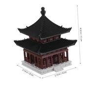Cabilock Miniature Pavilion Aquarium Decor Ancient Chinese Building Model and Detailed Fish Tank Ornament Easy Maintenance for Desktop and Micro Landscape