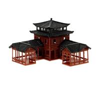Cabilock Miniature Pavilion Sculpture Figurine Architecture Ancienne pour Décoration Zen de Aquariums Accessoire de Paysage pour Maison de Poupées Bureau