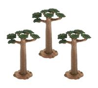 Cabilock Modèle de Singe Baobab Réaliste en PVC 3 Pièces Décor Naturel Délicat pour Activité DIY et Aménagement de Table de Sable