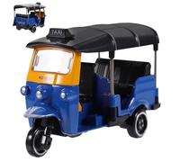 Cabilock Modèle Miniature Tricycle Alliage Vintage Bleu Figurine Décorative de Bureau Légère Ornement Rétro pour Maison et Bureau