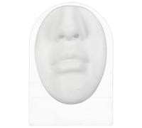 Cabilock Modèle Visage Silicone Souple Taille Moyenne Pratique Piercing Nez Formation Corps Humain Blanc avec Support pour Usage Pédagogique