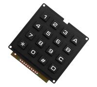 Cabilock Module Clavier à Matrices 16 Touches en Plastique Noir Sensation Tactile Solide pour Environnement Industriel Clavier Matrice pour Microcontrôleur