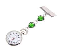 Cabilock Montre de Poche Alliage de Zinc Cœur Pêche Ornée de Cristaux | Fonctions Pratiques, Lecture Précise, Port Facile, Effet Décoratif, Style Créatif pour Soignantes et Étudiantes