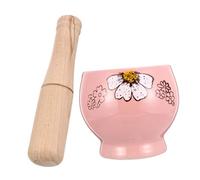 Cabilock Mortier et Manuel Céramique pour Ail Bol à Épices avec Ergonomique Ustensile de Cuisine Pratique pour Écraser et Moudre Ail