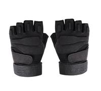 Cabilock Moufles Demi-Doigts Tactiques Noirs M Chauds et Respirants Antichoc et Antidérapants pour Cyclisme Randonnée et Sports de Plein Air