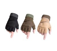 Cabilock Moufles Tactiques Demi-Doigts Noirs Taille S Moufles de Cyclisme Respirants et Antichoc Doublure Chaude pour Sport en Plein Air Confort et Absorption Transpiration