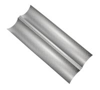 Cabilock Moule à Baguette Inoxydable Compartiments Argenté pour Français Accessoire de Cuisson et Facile à Nettoyer Adapté pour Four Domestique et Boulangerie