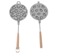 Cabilock Moule à Biscuits aux Noix en Alliage D’Aluminium Plaque 12 Cavités Antiadhésive pour Pâtisserie Maison Cuisson Biscuits Chocolat et Fondant Ustensile la Cuisine Solide et