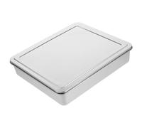 Cabilock Moule à Gâteau Acier Inoxydable avec Couvercle Plaque de Cuisson Antiadhésive pour Tiramisu et Mousse Plat de Cuisson Multifonction pour Usage Domestique Dimensions Couleur