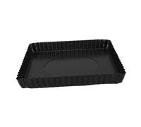 Cabilock Moule à Pizza Carré avec Fond Amovible Plaque de Cuisson Profonde Acier Antiadhésive Plat Pâtisserie pour et Donuts Démoulage Facile Cuisson Uniforme