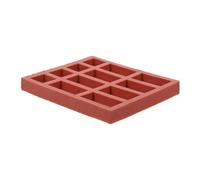 Cabilock Moule en Silicone pour Briques Miniatures, Moule à Briques de Béton Flexible, 12 Pièces, Compatible Argile, Plâtre, Ciment, Modélisme et DIY Artistique