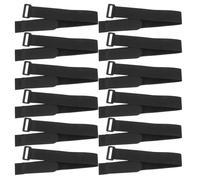 Cabilock Noir Sangle de Tapis de Yoga, Nylon, Lot de 12 | Attache à Boucle et Crochet, Longueur Réglable, pour Rangement Sûr au Gym Cours de Yoga