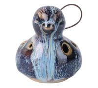 Cabilock Ocarina à 6 Trous en Céramique d'Oiseau Instrument de Musique Portable Trous Ergonomiques Couleur Aléatoire Flûte Adaptée aux Débutants et Amateurs Couleur