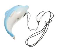 Cabilock Ocarina Céramique Dolphin Cute Portable pour Débutants Instrument Musical Alto Petit et Léger Design Coloré pour Garçon Fille et Apprentissage