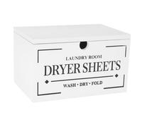 Cabilock Organisateur Bois Pour Feuilles De Séchage Avec Couvercle Boîte De Rangement Élégante Pour Salle De Lavage Et Décoration De Buanderie