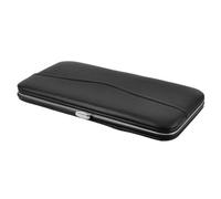 Cabilock Organisateur de Pinces pour Extensions de Cils PU avec Fermeture Bouton Pochette de Rangement Portable pour Outils de Maquillage et Ciseaux Étui Professionnel pour Voyage