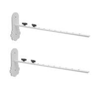 Cabilock Organisateur de Table à Panneaux Perforés 2 Pièces en Acier Inoxydable Blanc avec Fixations Faciles, pour Bureaux et Espaces de Création