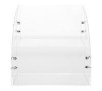 Cabilock Organisateur Maquillage Acrylique Transparent 2 Niveaux 2 Compartiments Étanche pour Cosmétiques et Masques Visage, Rangement Compact pour Salle de Bain, Trousse Soin Visage