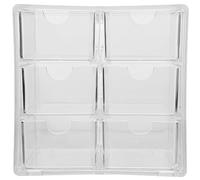 Cabilock Organisateur Tiroirs de Rangement Transparent Petit Format, Boîte Empilable en Plastique, Multifonction pour Bureau et Maquillage, Mini Organiseur pour Bijoux et Cosmétiques,