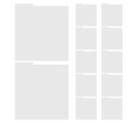 Cabilock Organisateurs et Séparateurs de Disques Vinyles en Plastique PP Blanc, Lot de 12, Conçus pour Rangement d'Archives et Protection Antidéformation Espace d'Écoute