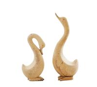 Cabilock Ornement de Bureau Bois Brut DIY Figure Animalier Créatif pour Décoration Intérieure Lot de Canards à Peindre Accessoire Maison Original