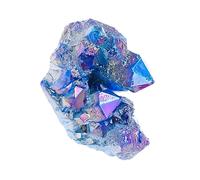 Cabilock Ornement de Cristal de Bureau Couleur grappe Faire la fête Petit spécimens de Cristaux naturels décoration Figurines décor à la Maison amas de Cristaux Cristal Blanc Bleu