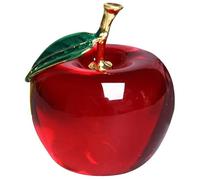 Cabilock Ornement De Pomme en Cristal 2.4 Pouces Sculpture Artificielle Décorative pour Maison Mariage Anniversaire Noël Symbole De Sécurité Et Chance