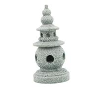 Cabilock Ornement Tour Miniature pour Aquarium Sculpture Zen Asiatique Pierre Décor Paysager de Micro-bonsaï pour Bassin et Aquarium
