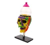 Cabilock Ornements De Crâne De Machine à Griffes Halloween Conteneur De Machine à Bonbons Miniature Machines à Saisir Distributeur Bulle Boule De Gomme Gencive Résine