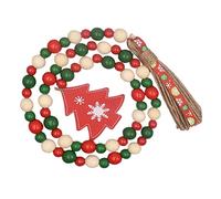 Cabilock Ornements en Perles Décorations De Noël Rubans Décoration d'arbre De Noël Perles De Guirlande Bannière Guirlande Arbre De Noël Nœuds De Noël Décorations Couronne De