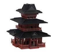 Cabilock Pagoda Statue Pavilion Stilt House Design Dual Use Aquarium and Terrarium Desktop Zen Decor for Home Office