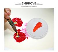 Cabilock Palette de Peinture en Porcelaine Empilable 5 Niveaux Couvercle Plateau de Mélange en Céramique Lisse pour Aquarelle Palette pour Artistes et Étudiants Usage Atelier et Projets