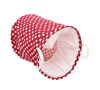 Cabilock Panier à Linge Pliable Tissu avec Cordon de Serrage de Rangement Pratique pour Vêtements et Jouets Grand Capacité Rouge avec Cœurs