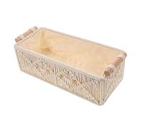 Cabilock Panier De Rangement En Coton Tissé Main Petit Modèle Style Organisateur Décoratif Pour Mouchoirs Maison Bureau 1 Pièce