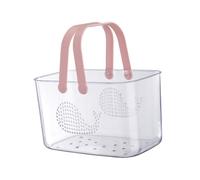 Cabilock Panier de Rangement Plastique Transparent avec Poignée Organisateur de Multifonction pour Salle de Bain Cuisine et Dortoir Grand Bac Portable pour Gel Shampooing et Accessoires