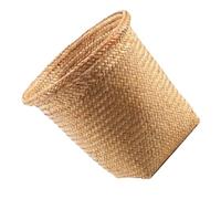 Cabilock Panier en Paille Tressée Panier de Rangement Rond Corbeille à Linge Sale Petit Organisateur pour Déchets Décoration Intérieure Rustique Tissé à la Main