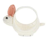 Cabilock Panier Tissé à Main avec Poignée Panier de Rangement Imitation Rotin Corbeille Légère et Résistante pour Fruits Fleurs et Snacks Décoratif et Pratique pour Maison et Bureau