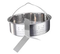 Cabilock Panier Vapeur Inox 21 Cm 304 Acier Inoxydable Triple Compartiment avec Poignées Cuisson Vapeur Légumes et Riz Accessoire la Cuisine Pratique Service à Table
