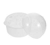 Cabilock Panier Vapeur pour Œufs 15 CM avec Couvercle Rond et Grille Perforée en Plastique Résistant à la Chaleur Accessoires pour Cuisson Vapeur et Casseroles Petit-Déjeuner et Réceptions